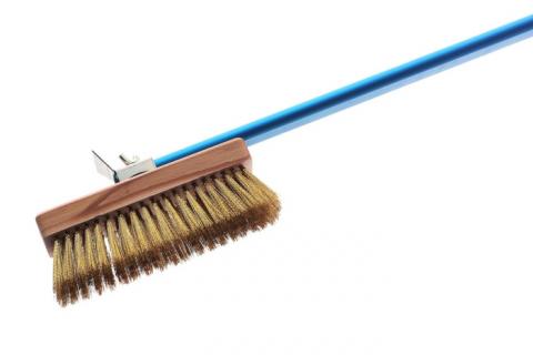Gi.Metal Rotating Head Oven Brush with Brass Bristles