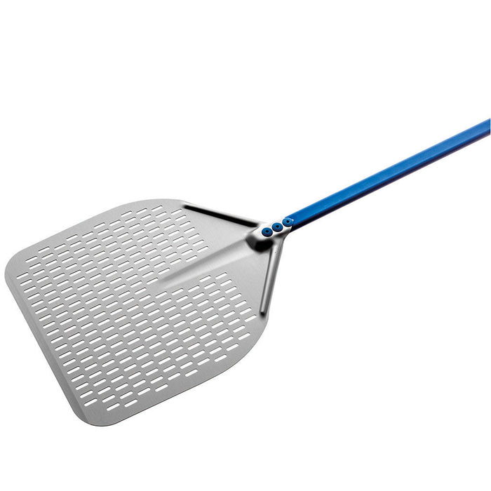 Rectangular Aluminum Perforated Pizza Peel - Azzurra Line