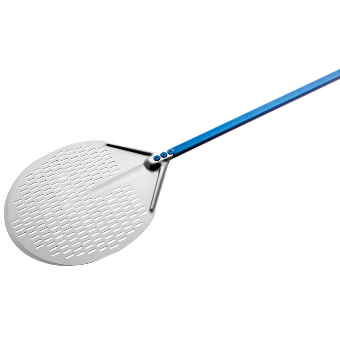 Round Aluminum Perforated Pizza Peel - Azzurra Line