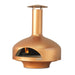 polito giotto wood fired pizza oven in copper with benchstand