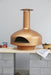 polito giotto wood fired pizza oven in copper with benchstand on countertop