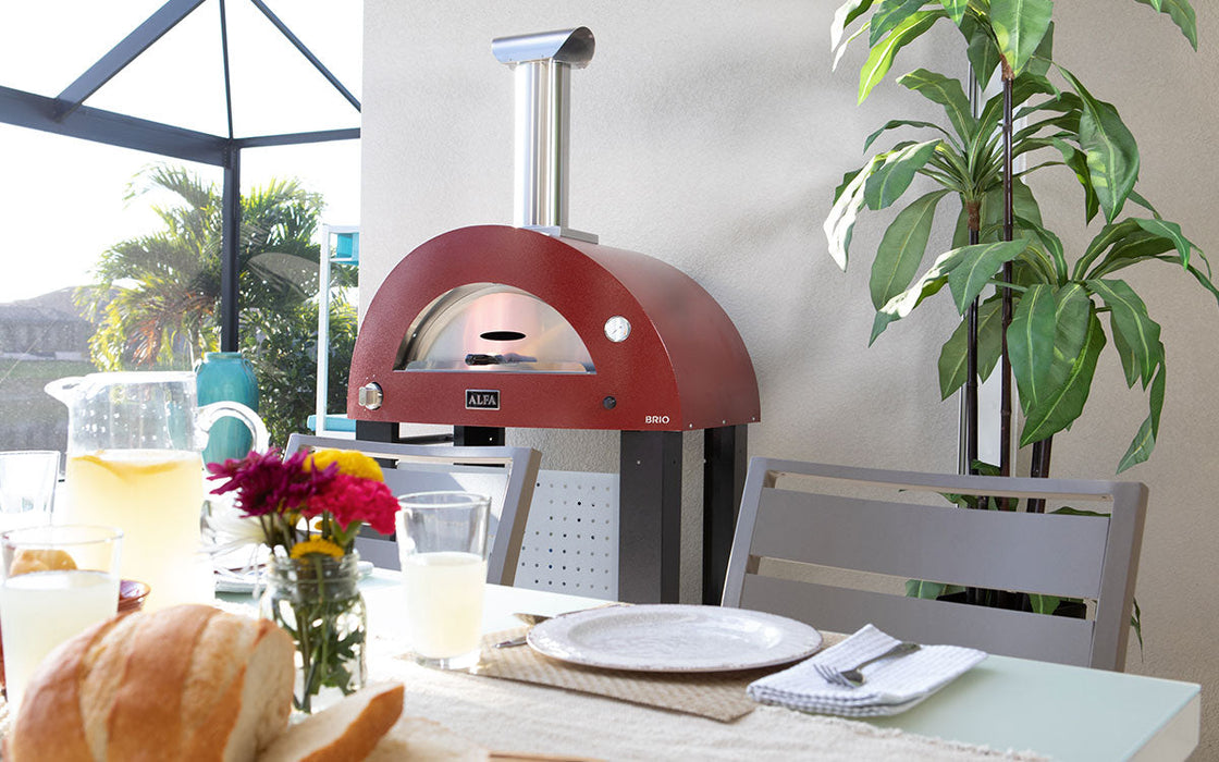 Alfa Pizza Ovens Silver Grey Alfa Brio Wood Fired Pizza Oven