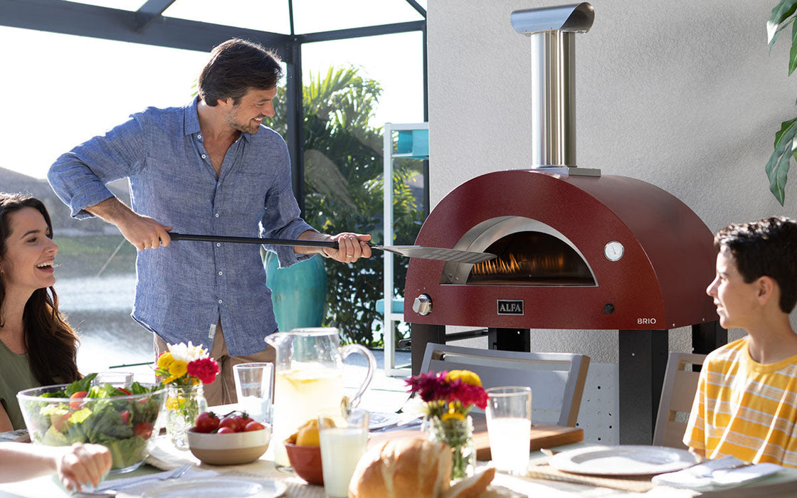 Alfa Pizza Ovens Silver Grey Alfa Brio Wood Fired Pizza Oven