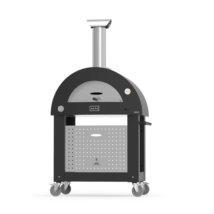 Alfa Pizza Ovens Silver Grey Alfa Brio Wood Fired Pizza Oven