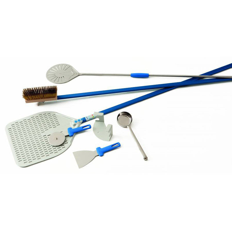 Seven-Piece Pizza Oven Tool Kit with Perforated Peels